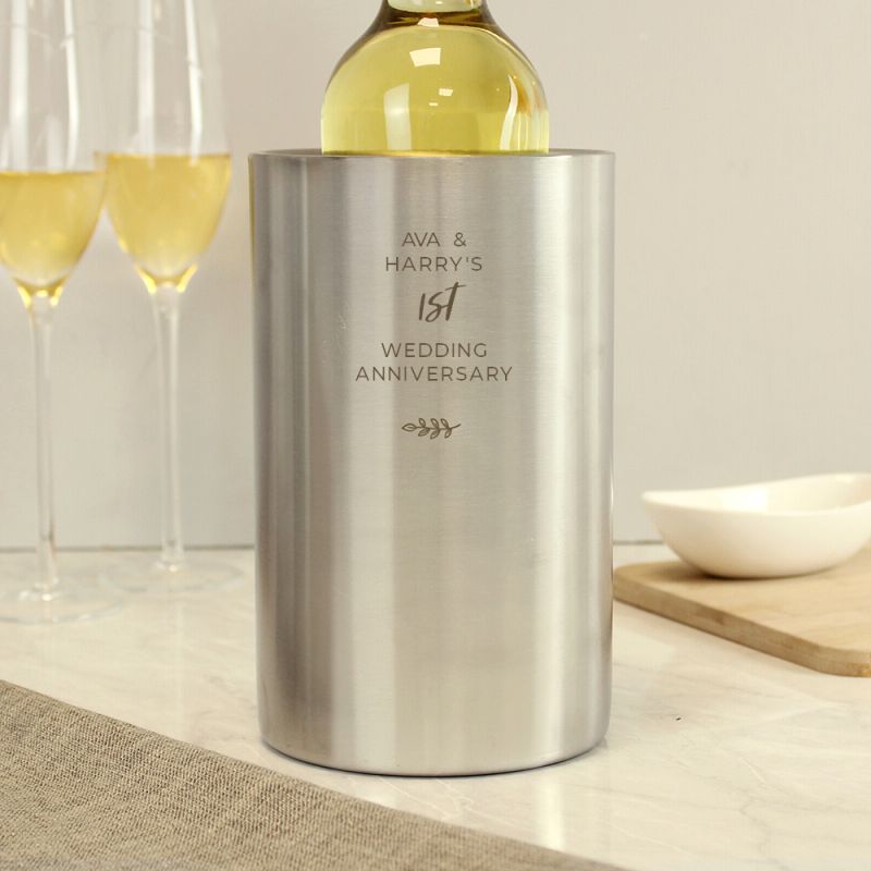 1st Anniversary Gift - Personalised Wine Cooler