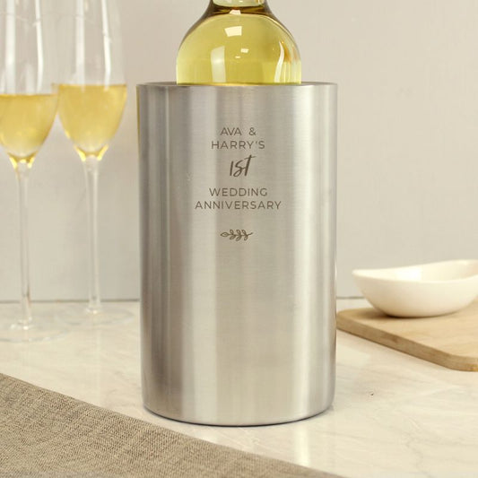 1st Anniversary Gift - Personalised Wine Cooler