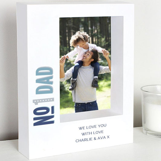 Dad Gift - No.1 5x7 Box Photo Frame