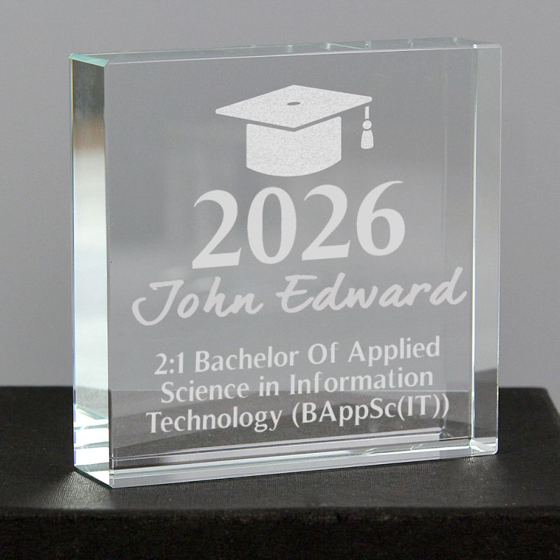 Graduation Gift - Personalised Crystal Token