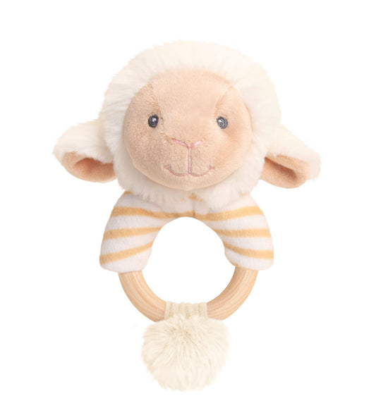 Baby Lullaby Lamb Ring Rattle 14cm