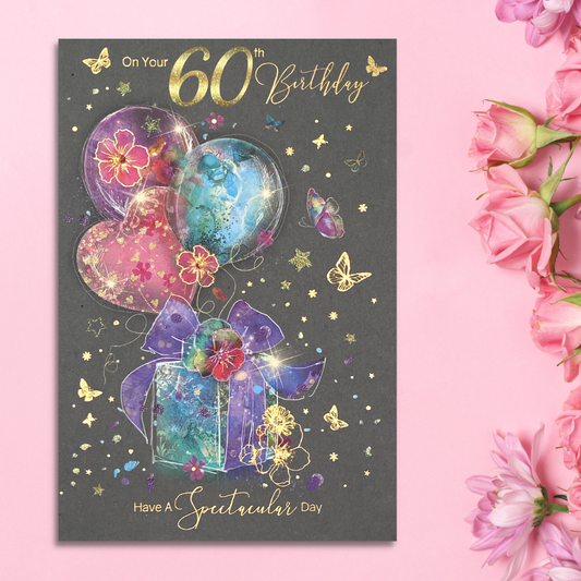 60th Birthday - Grace Gift & Balloons