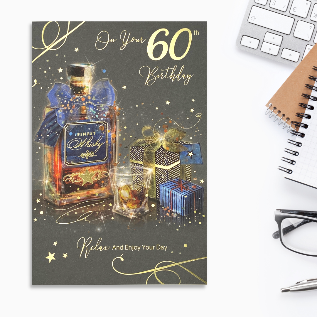 60th Birthday Card - Grayson Whisky & Gifts