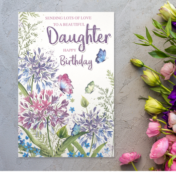 Daughter Birthday - Butterflies & Flowers
