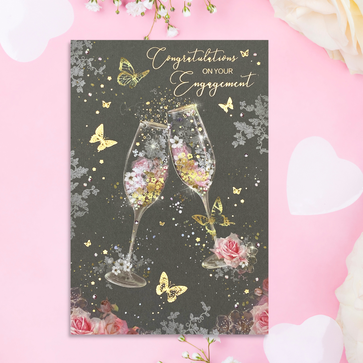 Engagement Card - Grace Congratulations Flutes