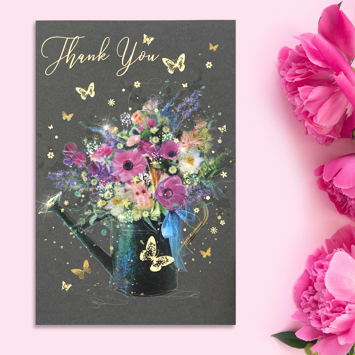 Thank You Card - Grace Floral Watering Can