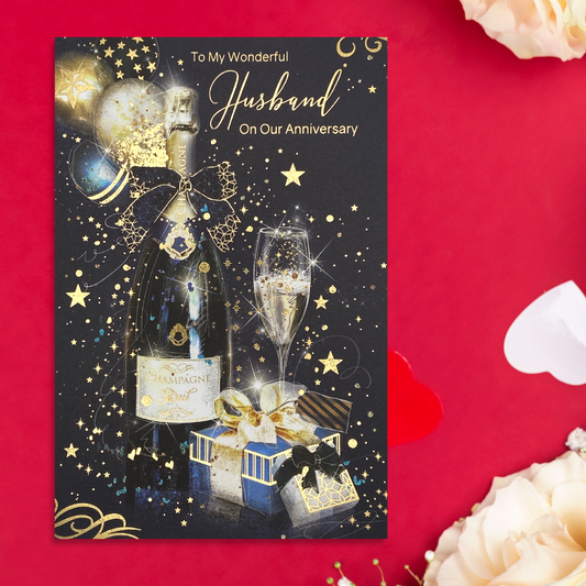 Husband Anniversary Card - Grace Champagne