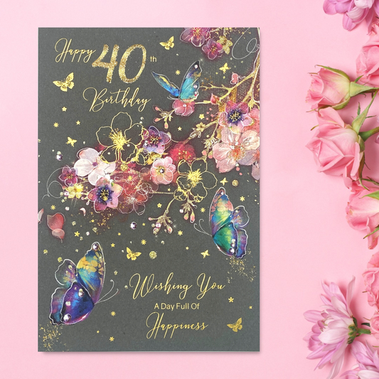 40th Birthday - Grace Butterflies & Blossom