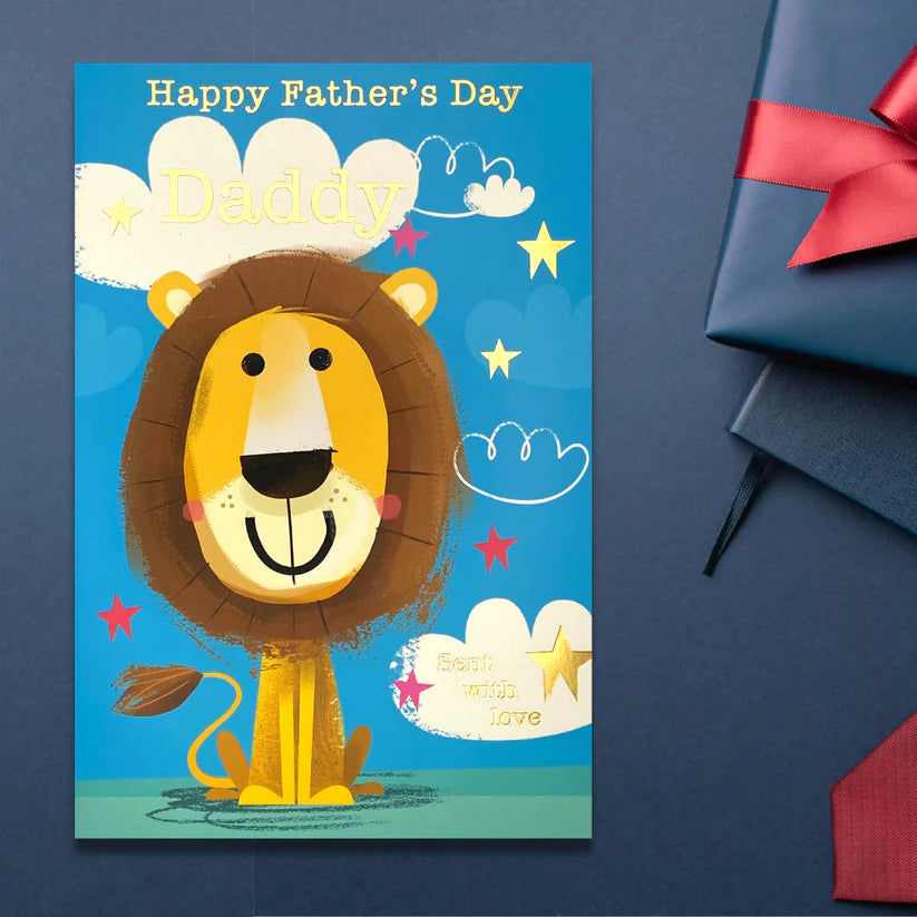 Father's Day Card Daddy - Lion Sent With Love