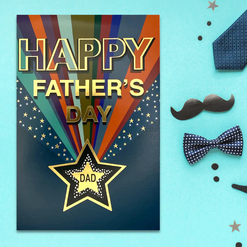 Father's Day Card Dad - Star Medal