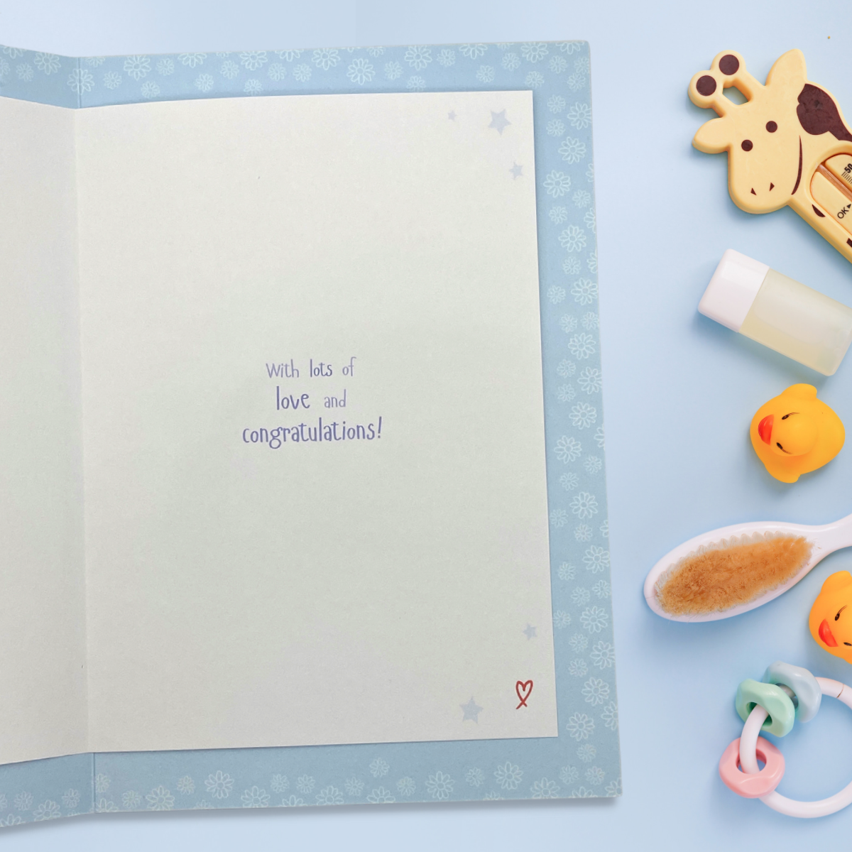 Birth Of Grandson Card - Hun Bun Blue ABC