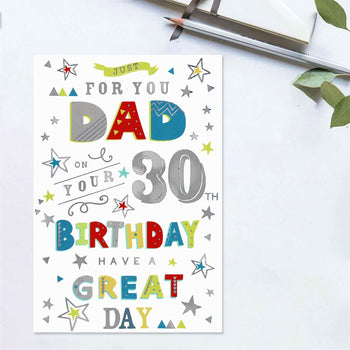 Dad 30th Birthday Card  - Giddy Up