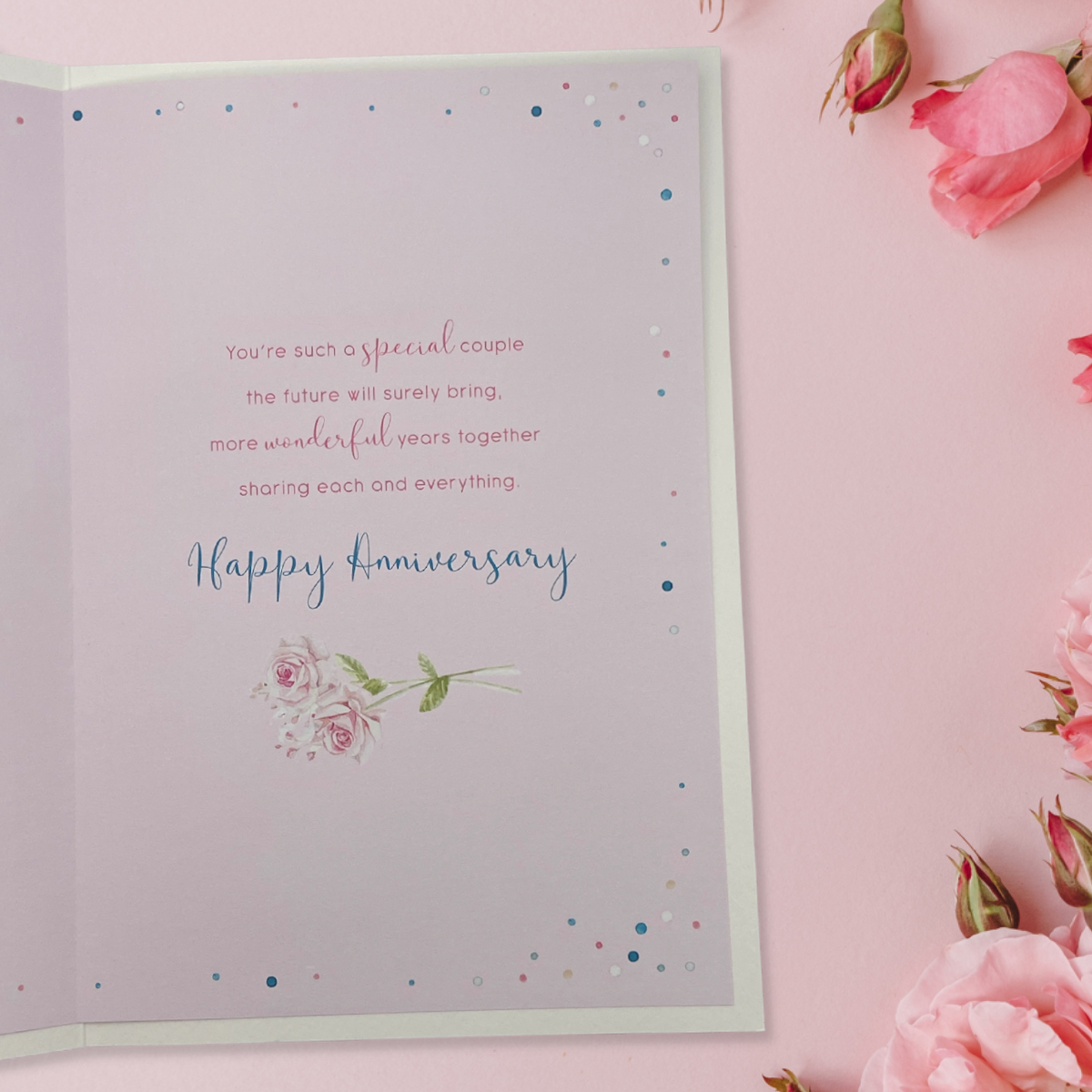 Daughter & Son-In-Law Wedding Anniversary Card - Champagne Sparkle