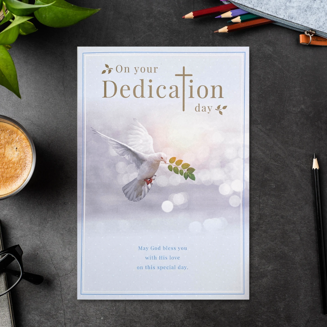 Dedication Day Card - White Dove