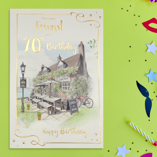 70th Birthday Card -  Friend Fairlight