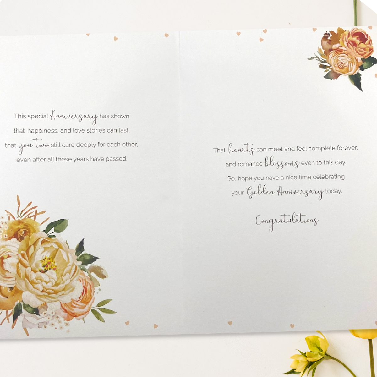 Golden Wedding Anniversary Card - 50th Sentiments