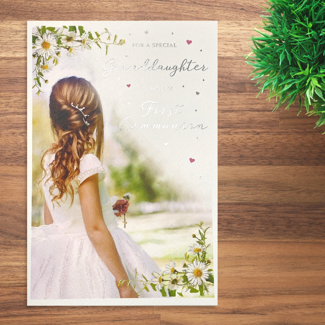 Communion Card  -Granddaughter First