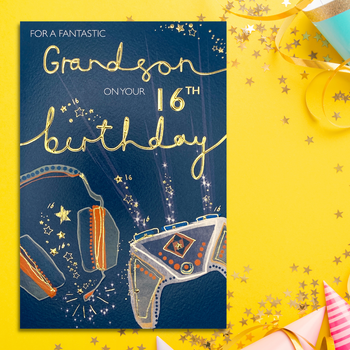 Grandson 16th Birthday Card - Make Your Wish