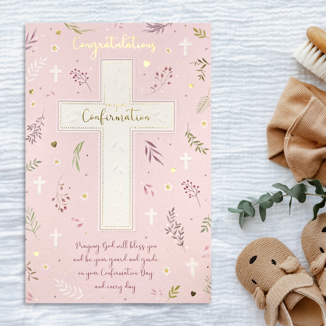 Confirmation Card  - Just For You Pink