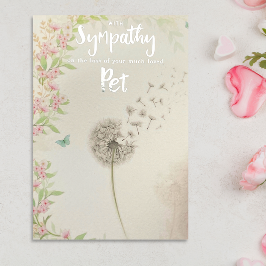 Sympathy Card Loss Of Pet - Dandelion