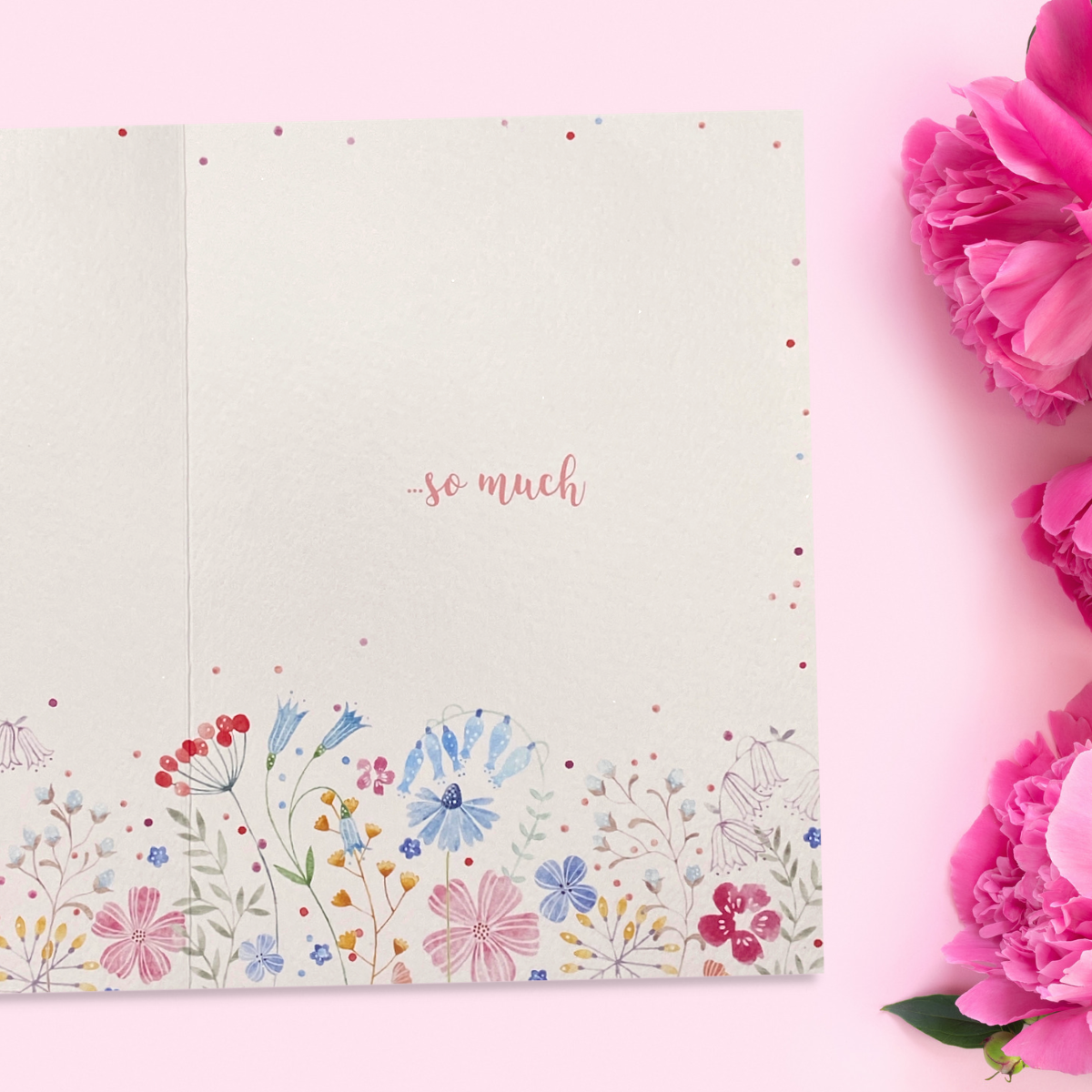 Thank You Card - Just For You Sparkling Flowers