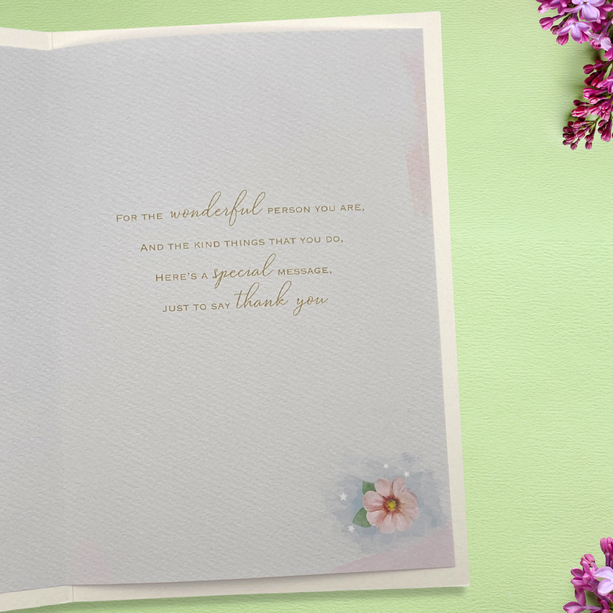 Thank You Card - Brighstone Sparkling Flowers