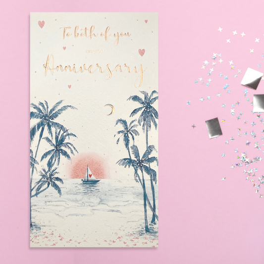 Happy Anniversary Card - Just For You Romantic Island
