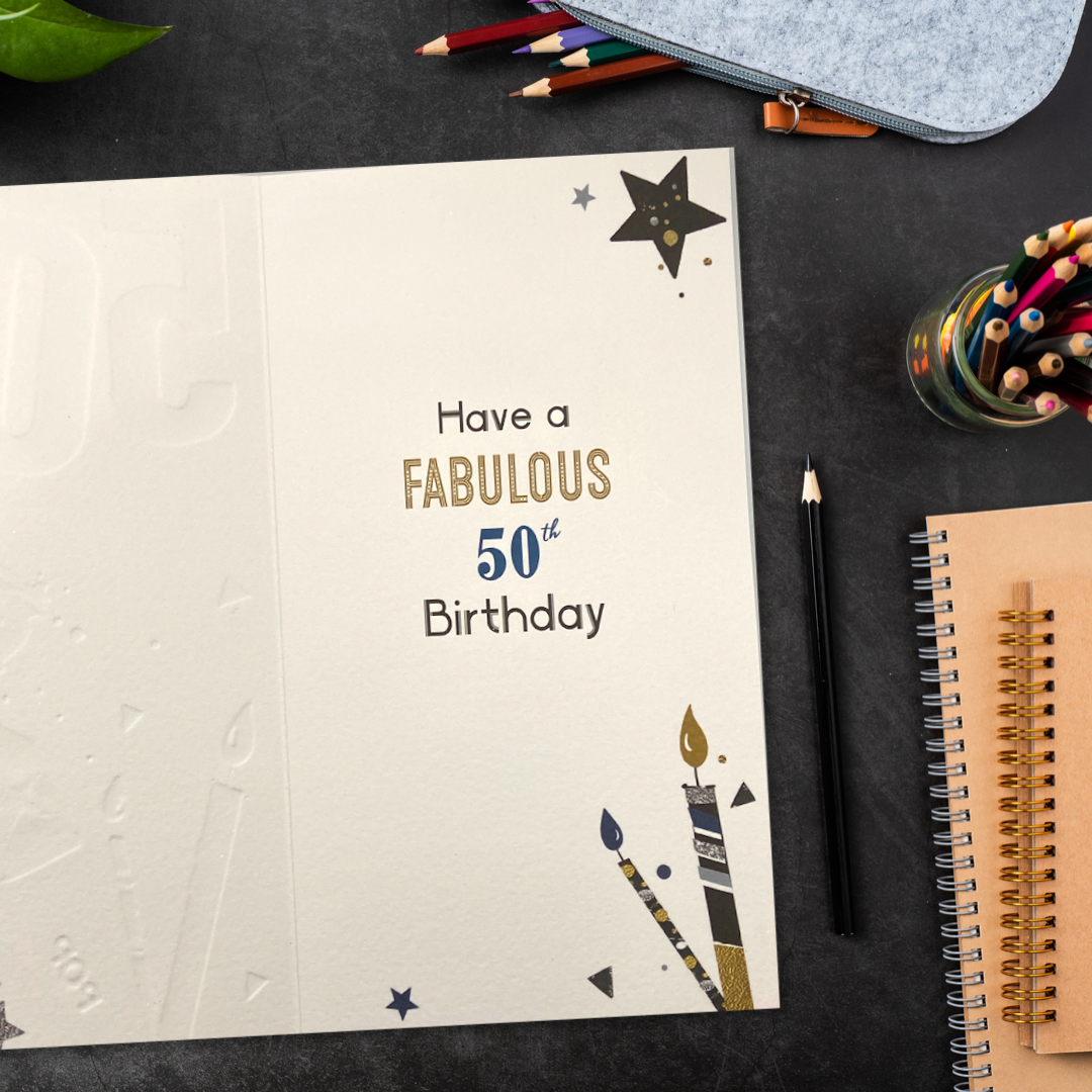 50th Birthday Card - Signature Pop The Corks