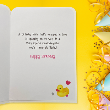 Granddaughter 1st Birthday Card - Twingles Butterfly