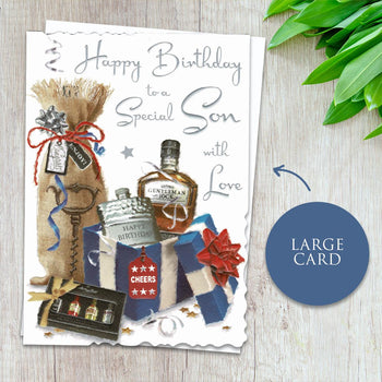Son Birthday Card - Velvet Whisky Large