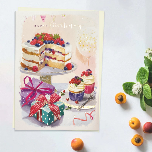 At Home Birthday Card -  Cupcakes