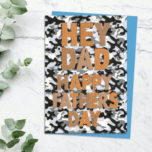 Father's Day Card Dad - Camoflage Design