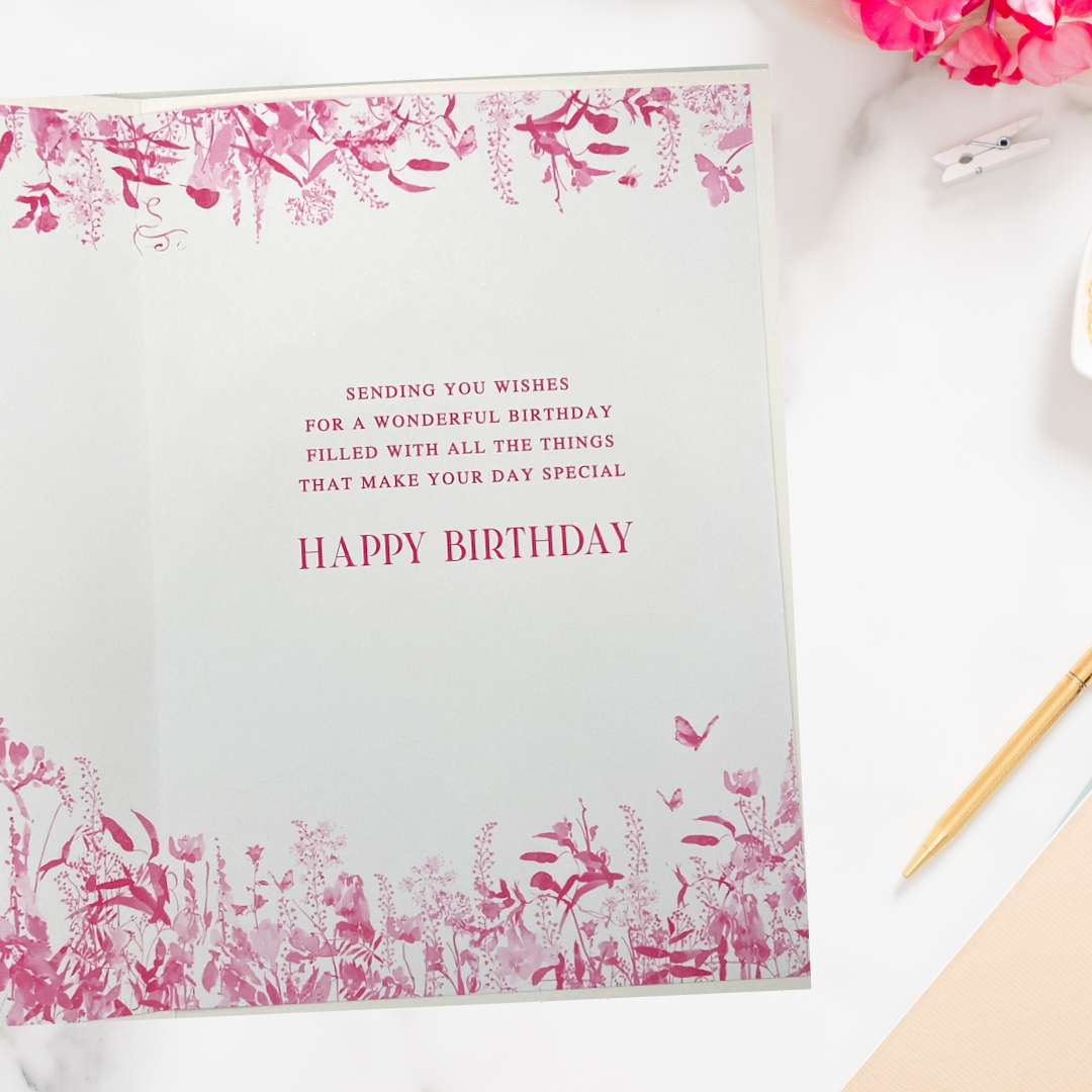 Sister Birthday Card - Pizazz Wild Flowers