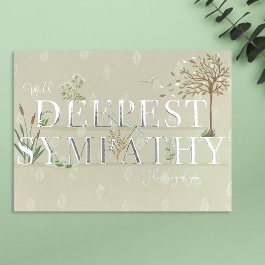 Sympathy Card Open - Felizia Deepest Sympathy