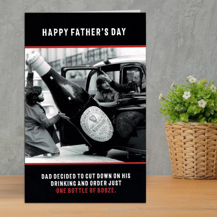 Father's Day Card Open - Giant Beer Bottle