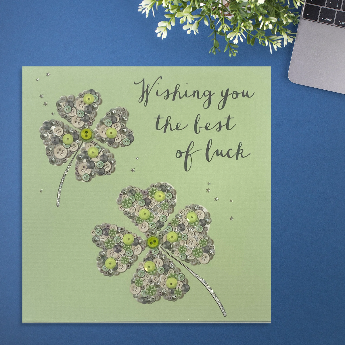 Good Luck Card - Buttoned Up Sparkle