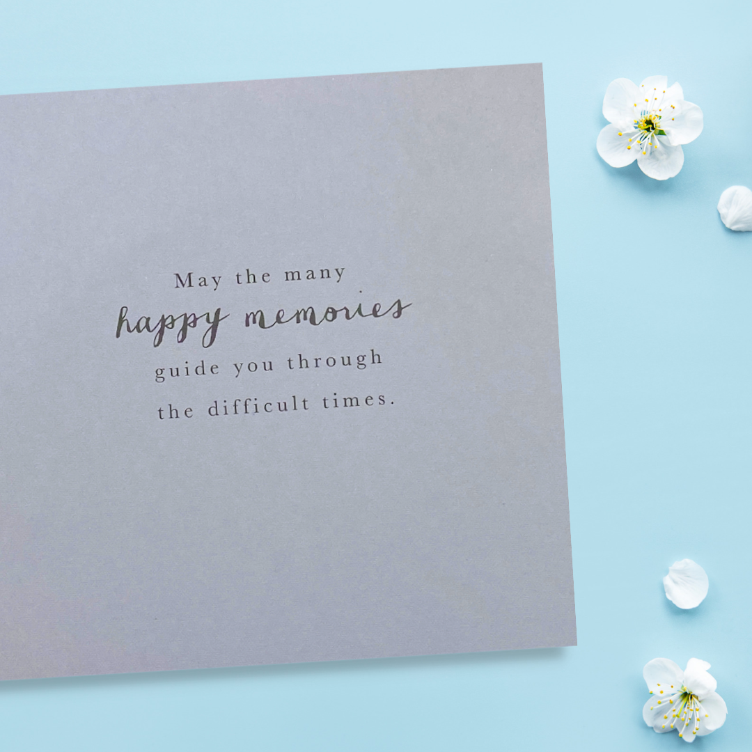 Sympathy Card Open - Buttoned Up