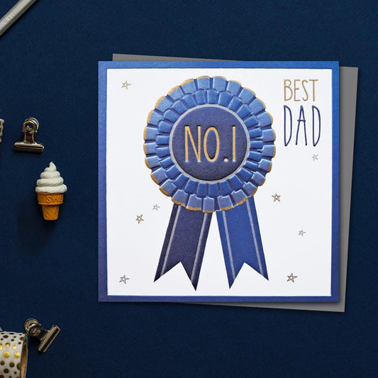 Dad Father's Day Card - No. 1 Rosette