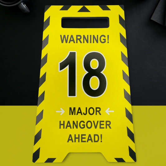 18th Birthday Card - Major Hangover Ahead!
