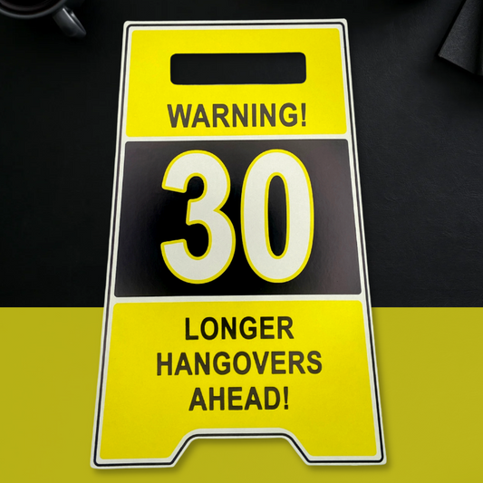 30th Birthday Card - Warning! Longer Hangovers Ahead!