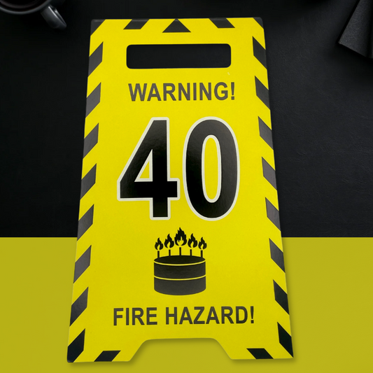 40th Birthday Card - Warning! Fire Hazard!