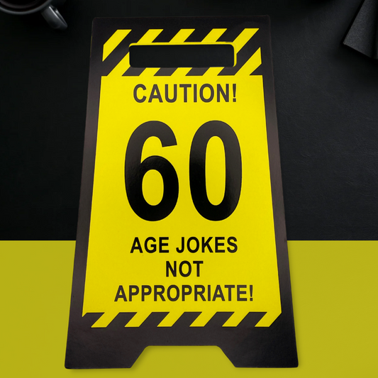 60th Birthday Card - Caution! Age Jokes Are Not Appropriate!