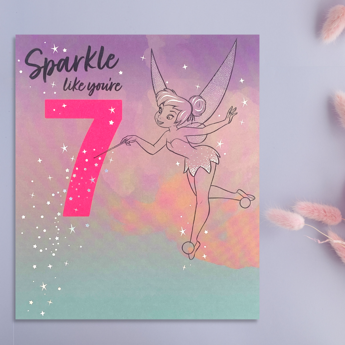 7th Birthday Card - Disney Tinkerbell