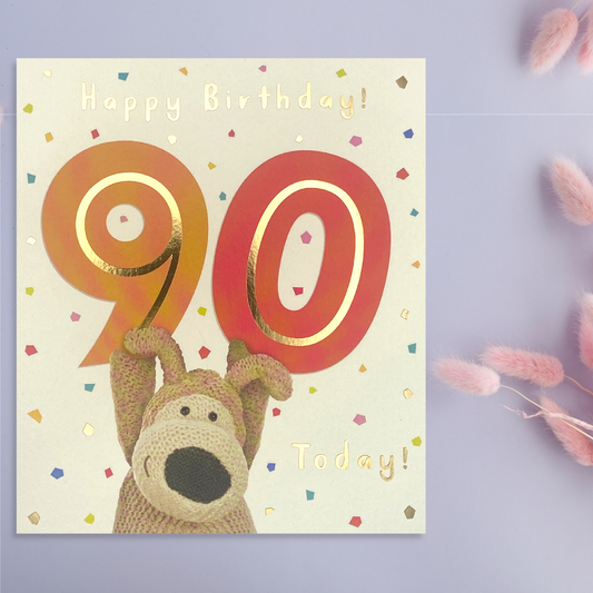 90th Birthday Card - Boofle Happy Birthday