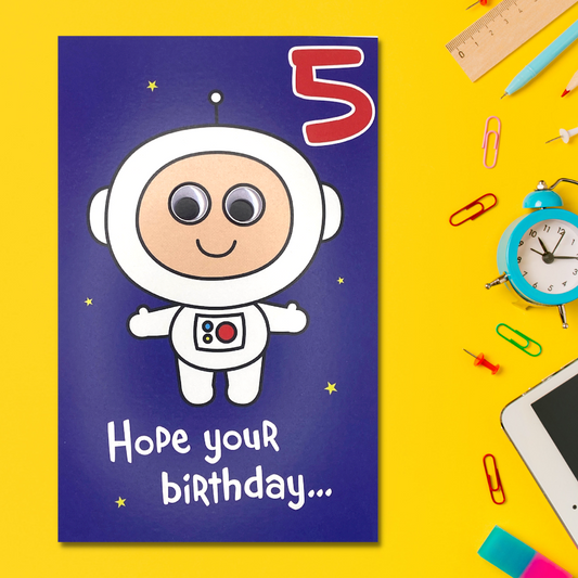 5th Birthday Card - Spaceman
