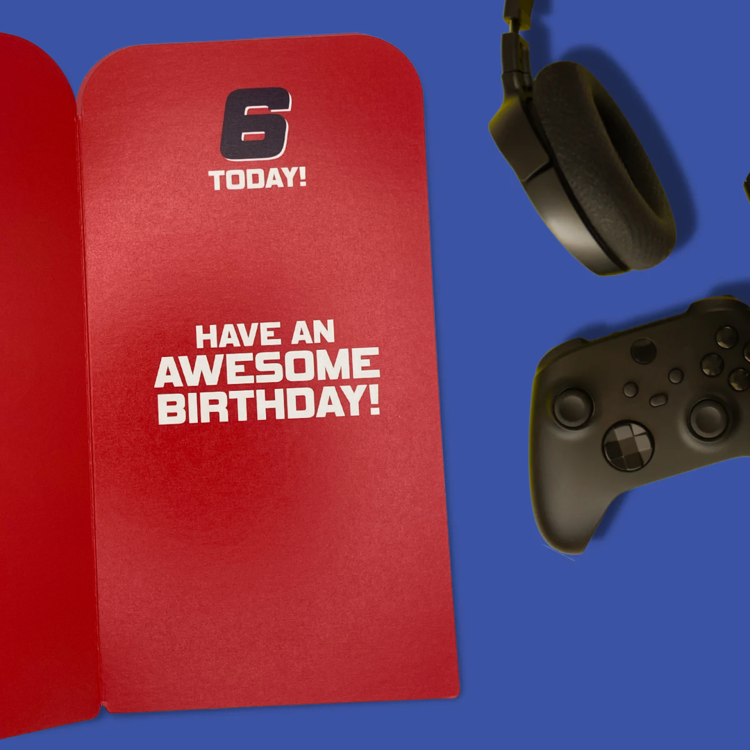 6th Birthday Card - Gamer Door Hanger