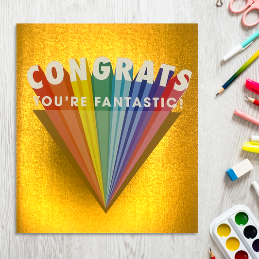 Congratulations Card - Congrats You're Fantastic!
