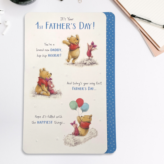 Father's Day Card 1st - Disney Winnie The Pooh