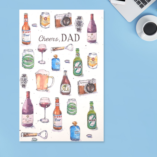 Father's Day Card Dad - Simply Traditional Cheers