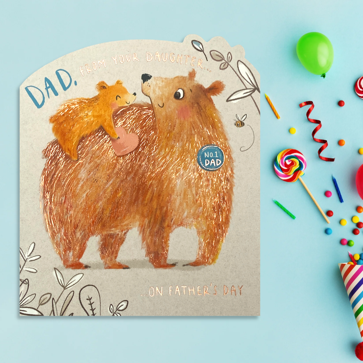 Dad From Daughter Father's Day Card - Bumble & Boop